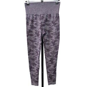 Gymshark Womens Adapt Camo Seamless Leggings Size Small  Purple Scrunch
